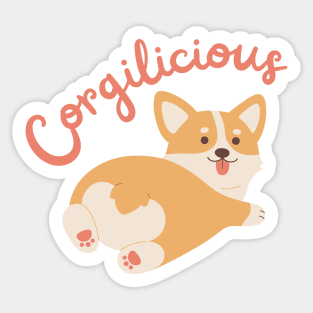 Corgilicious Funny Corgi Sticker